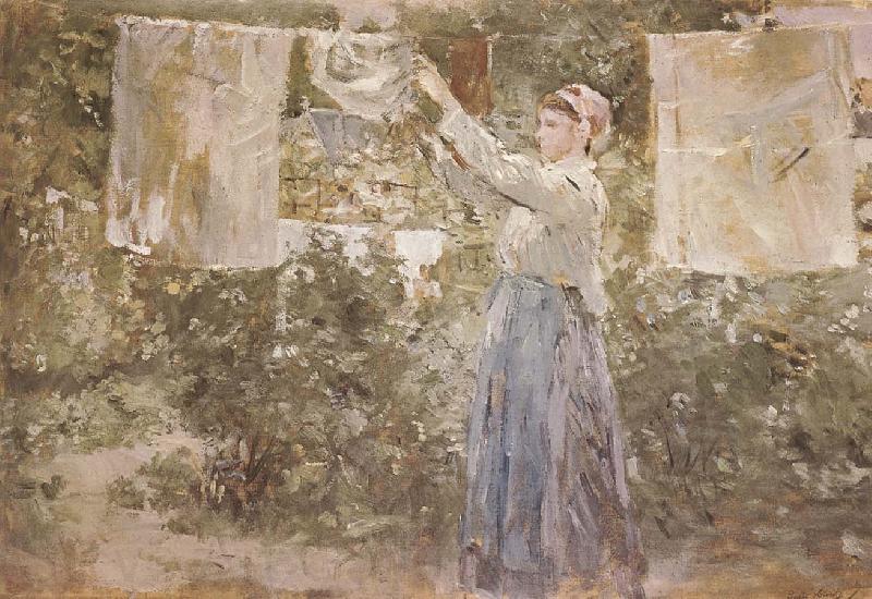 Berthe Morisot The woman Air dress Norge oil painting art